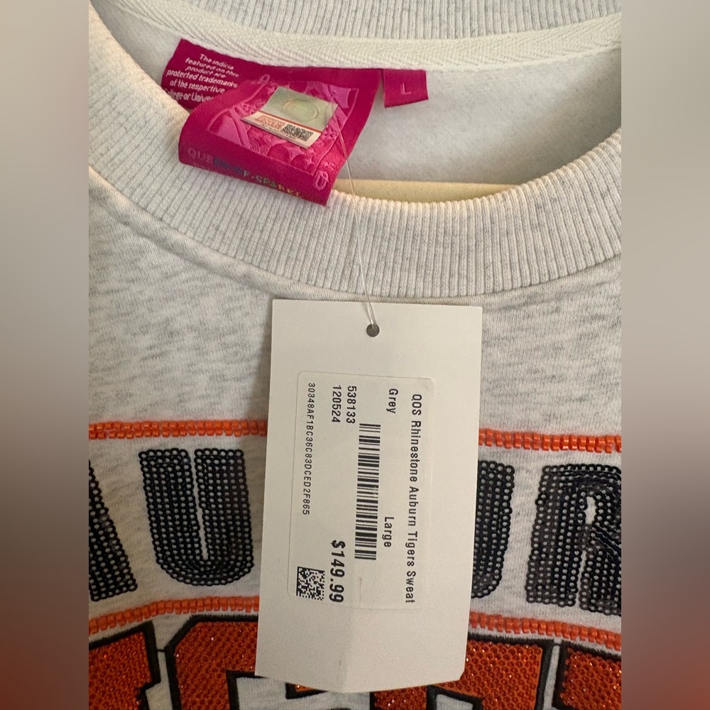 Queen of Sparkles Auburn Tigers Gameday Sweatshirt Large Gameday War Eagle - Picture 10 of 14